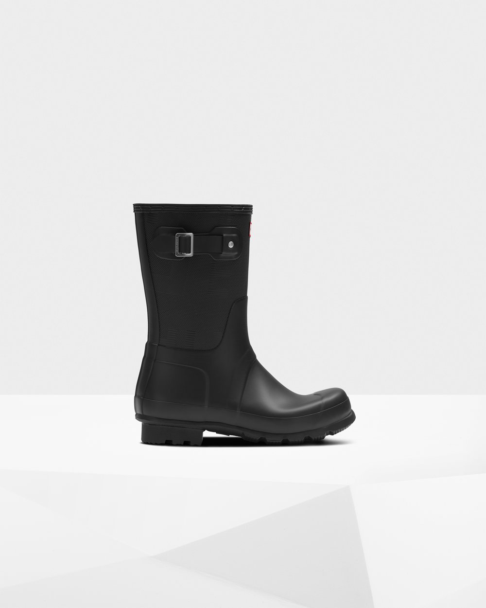 Galochas Curtas Hunter Homem Pretas - Original Exploded Logo Texture - 15AVWRSJC